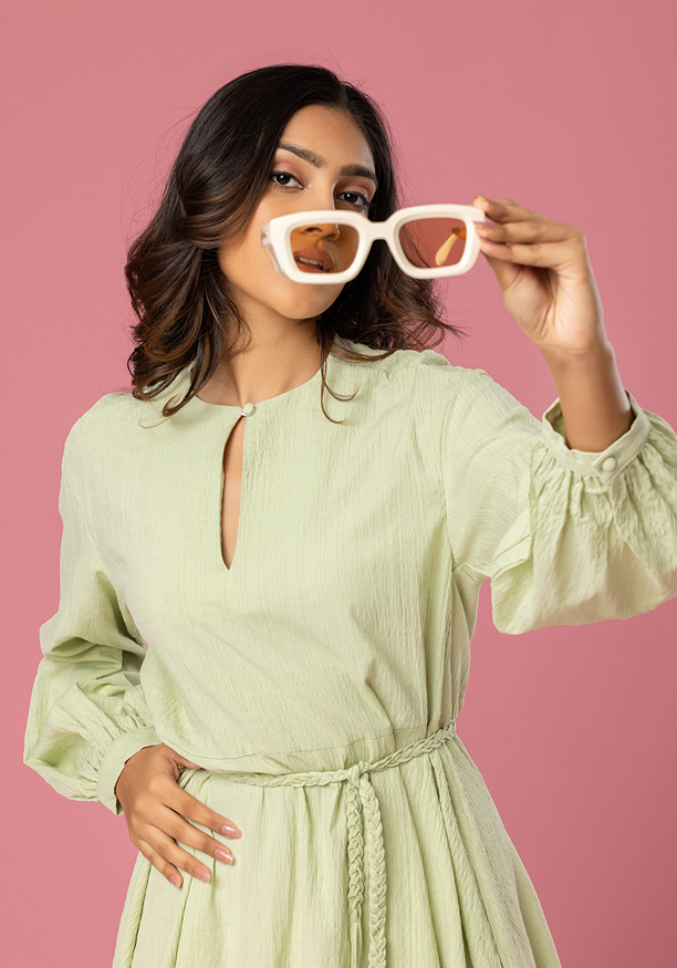 AMY LONG SLEEVE GREEN DRESS